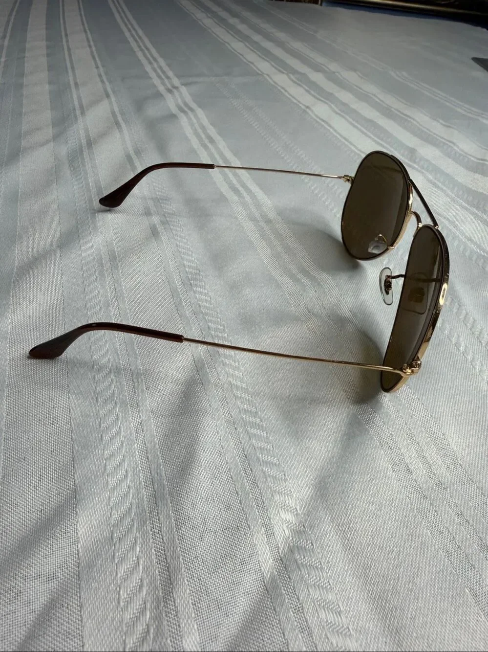 Ray-Ban Aviator Gold Tone Brown Lens Polarized Sunglasses